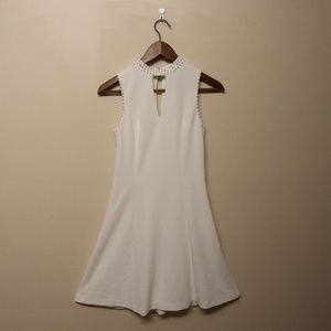 Guess- White Dress with Gold Studs